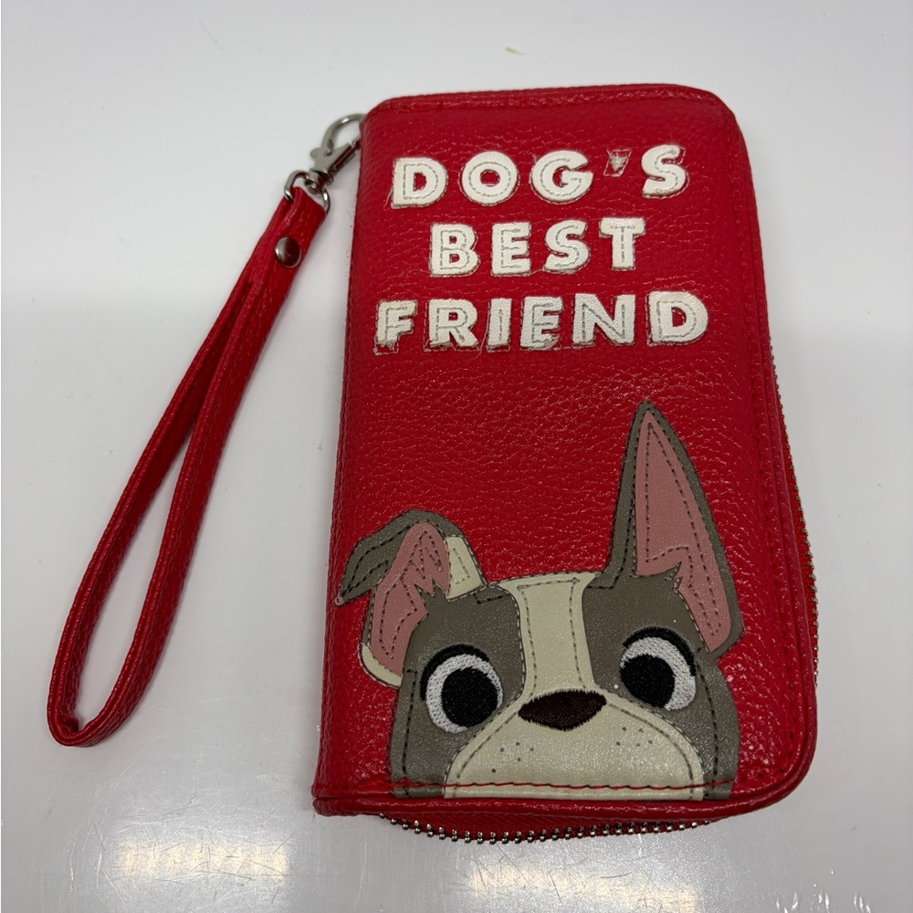 Disney Dog's Best Friend red Wallet wristlet